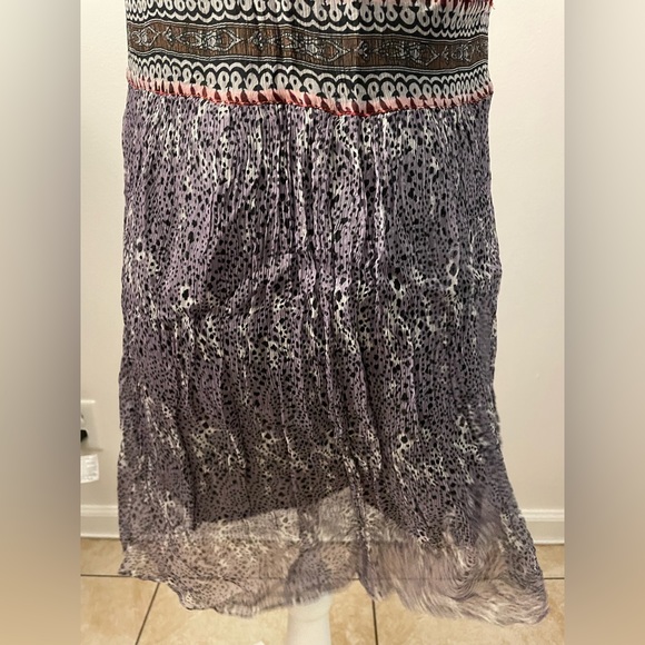 Free People Animal Print Heart Pattern Mini Lightweight Dress Size S - Picture 5 of 7